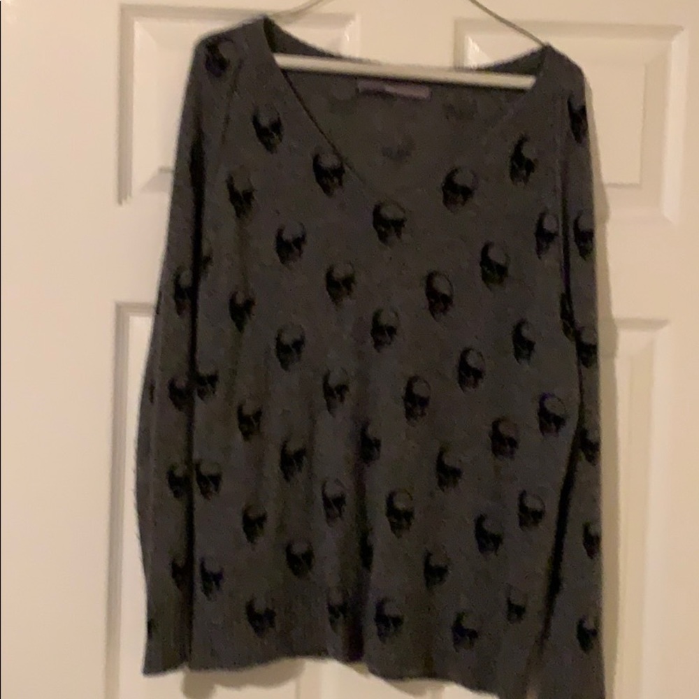 V neck 360 Cashmere 100% cashmere gray sweater